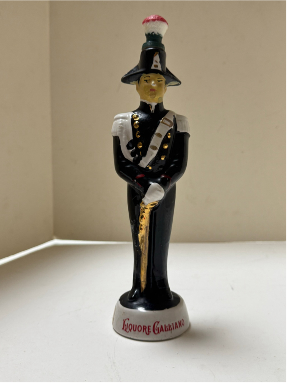 Vintage Italy Decanter Italian Liquore' Galliano Napoleonic 9” Tall Soldier